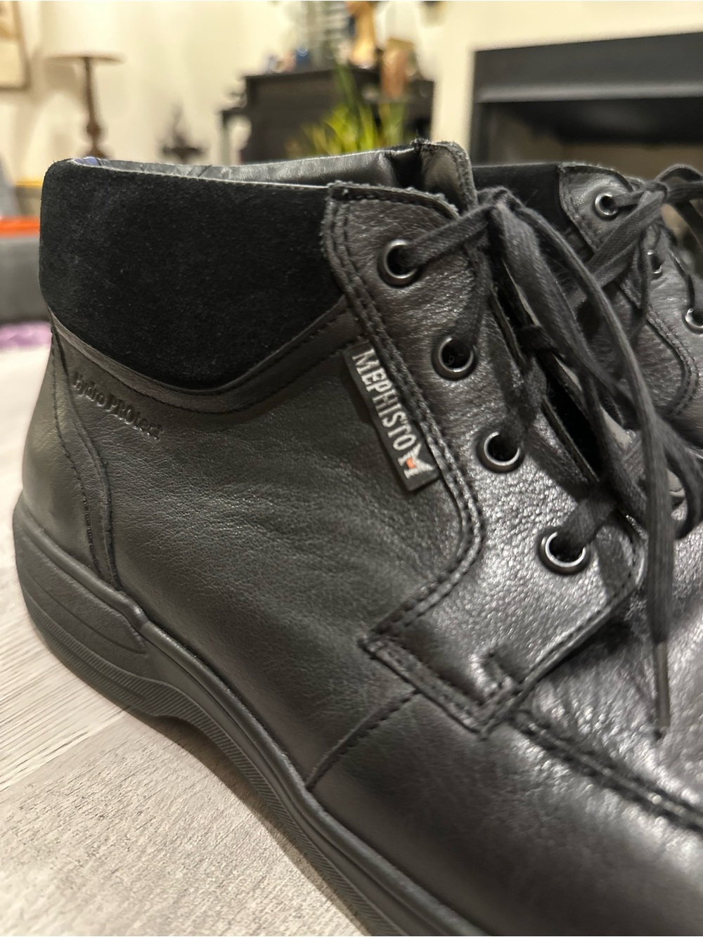Mephisto Darwin Air-Jet Black Leather Chukka Boots Men’s 9.5 - Picture 3 of 11